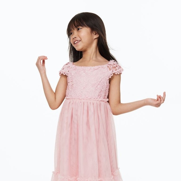 Lace and Tulle Pink Dress. Size 4-5Y. - Picture 1 of 4